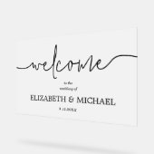 Moderne minimale bruiloft welkom acryl bord (Hoek)