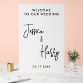 Moderne minimale bruiloft welkom acryl bord (Huwelijk)