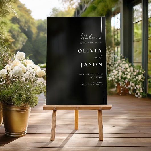 Moderne minimale bruiloft welkom acryl bord