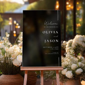 Moderne minimale bruiloft welkom acryl bord