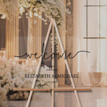 Moderne minimale bruiloft welkom