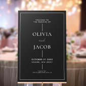 Moderne minimale bruiloft welkom acryl bord