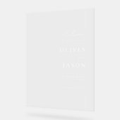 Moderne minimale bruiloft welkom acryl bord (Hoek)