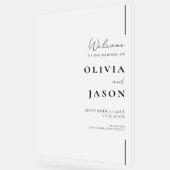 Moderne minimale bruiloft welkom acryl bord (Hoek)