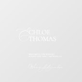 Moderne minimale bruiloft welkom teken venster kla raamsticker (Vel)