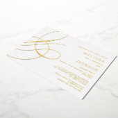 Moderne minimale brutale bruidbruinbruidbruiningen folie uitnodiging (Gedraaid)