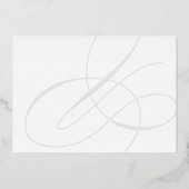 Moderne minimale brutale bruidbruinbruidbruiningen folie uitnodiging (Achterkant)