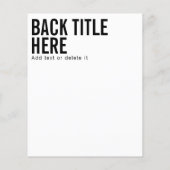 Moderne minimale budgettaire Logo en tekst Flyer (Achterkant)