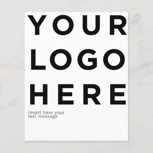 Moderne minimale budgettaire Logo en tekst Flyer (Voorkant)