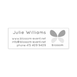 Moderne, minimale Butterfly Blossom Logo. Zelfinktende Stempel