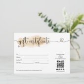 moderne minimale cadeaubon logo QR-code (Staand voorkant)