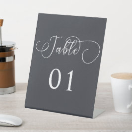 Moderne Minimale Calligrafie Tafel Nummers Reclamebord Met Voetstuk