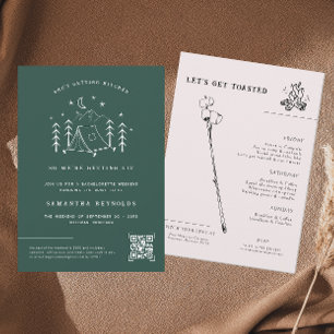 Moderne minimale campagne   Bachelorette Weekend Kaart