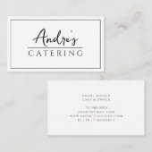 Moderne minimale catering culinair visitekaartje (Voorkant / Achterkant)