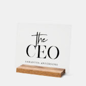 Moderne minimale CEO Black Acryl Bord (Hoek)