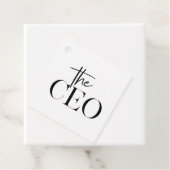 Moderne minimale CEO Black Bedankjes Labels (In situ)