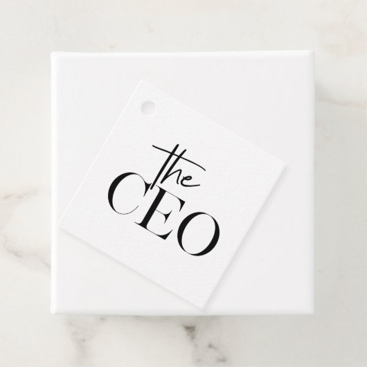 Moderne minimale CEO Black Bedankjes Labels (In situ)