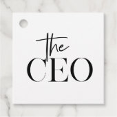 Moderne minimale CEO Black Bedankjes Labels (Voorkant)