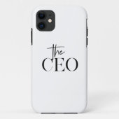 Moderne minimale CEO Black Case-Mate iPhone Case (Achterkant)