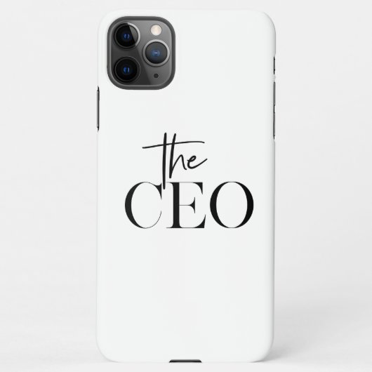 Moderne minimale CEO Black iPhone Hoesje (Achterkant)