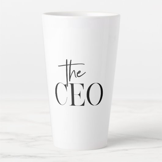 Moderne minimale CEO Black Latte Mok (Voorkant)