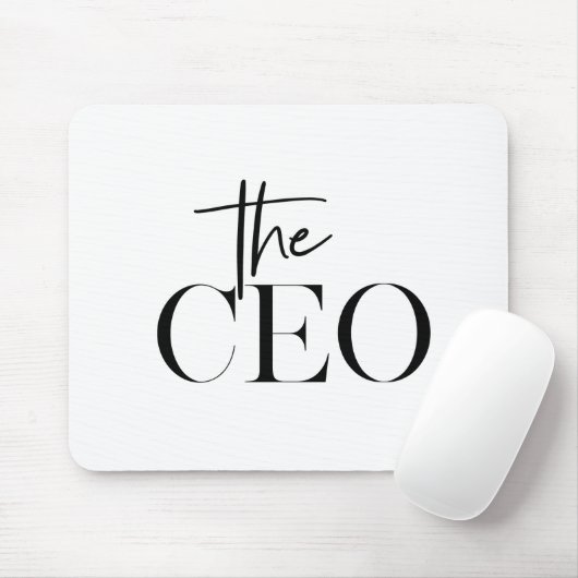 Moderne minimale CEO Black Muismat (Met muis)