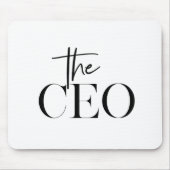 Moderne minimale CEO Black Muismat (Voorkant)