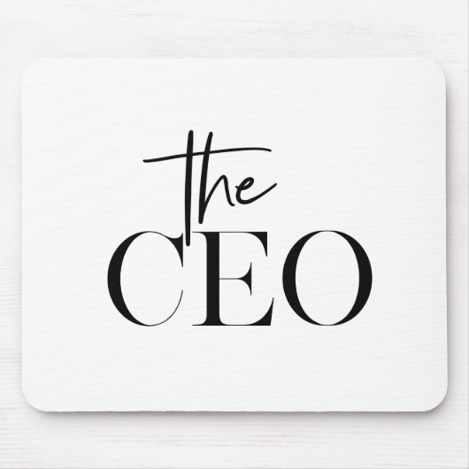 Moderne minimale CEO Black Muismat (Voorkant)