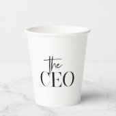 Moderne minimale CEO Black Papieren Bekers (Voorkant)