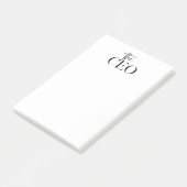 Moderne minimale CEO Black Post-it® Notes (Schuin)