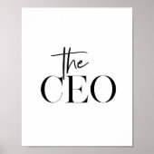 Moderne minimale CEO Black Poster (Voorkant)