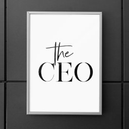 Moderne minimale CEO Black Poster
