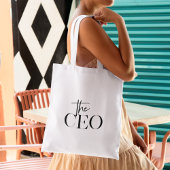 Moderne minimale CEO Black Tote Bag