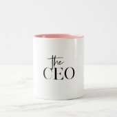 Moderne minimale CEO Black Tweekleurige Koffiemok (Center)