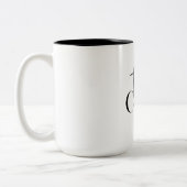 Moderne minimale CEO Black Tweekleurige Koffiemok (Links)