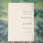 Moderne minimale champagne bruiloft welkom acryl bord (Neutraal)