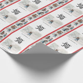 Moderne, minimale chic red multi-fotoreest cadeaupapier (Hoek)