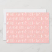 Moderne, minimale chic roze typografie foto aankondiging (Achterkant)