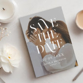 Moderne minimale chique foto bruiloft save the date