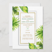 Moderne minimale chique tropische groene bladeren  kaart (Voorkant)