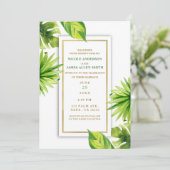 Moderne minimale chique tropische groene bladeren  kaart (Staand voorkant)