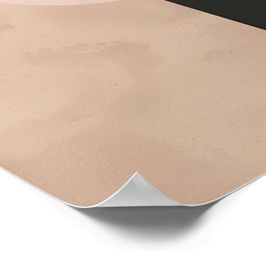 Moderne Minimale Cirkels & Lijnen in Neutrale Tone Poster (Hoek)