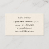 Moderne minimale crème ivoor visitekaartje (Achterkant)