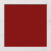 Moderne minimale Crimson rode bruiloft receptie Menu (Achterkant)