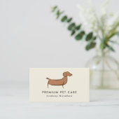 Moderne minimale Dachshund Dog Pet Care Visitekaartje (Staand voorkant)