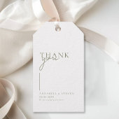 Moderne, minimale, "DANK U" bruiloft Cadeaulabel