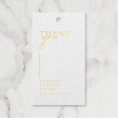 Moderne, minimale, "DANK U" bruiloft Cadeaulabels (Voorkant)