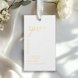 Moderne, minimale, "DANK U" bruiloft Cadeaulabels
