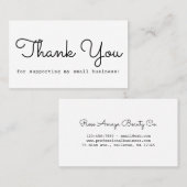 Moderne minimale dank visitekaartje (Voorkant / Achterkant)