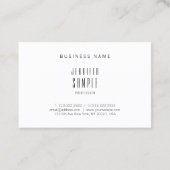 Moderne, minimale design, geavanceerde Smart Plain Visitekaartje (Achterkant)